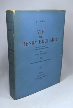 Vie de Henry Brulard nouvelle édition établie et commentée par Henri Martineau - TOME I & II ; chronologie notes et commentaires. Stendhal