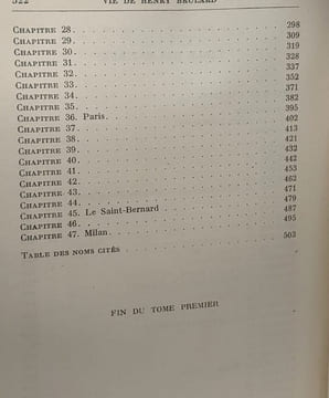 Vie de Henry Brulard nouvelle édition établie et commentée par Henri Martineau - TOME I & II ; chronologie notes et commentaires. Stendhal