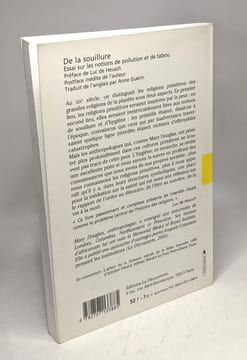 De la souillure : Essais sur les notions de pollution et de tabou nouvelle édition. Douglas Mary Heusch Luc de Guérin Anne