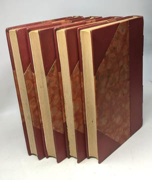 Les Thibault - 4 volumes: 1ère partie: Le cahier gris + 2e partie: Le pénitencier + 3e partie: la belle saison (2 volumes). Roger Martin du Gard