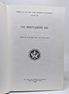 Annals of the New York Academy of Sciences: The Brattleboro Rat