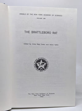 Annals of the New York Academy of Sciences: The Brattleboro Rat. Weyl Sokol Hilda Valtin Heinz