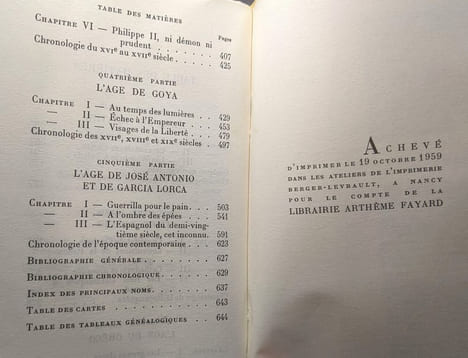 Histoire d'Espagne / les grandes études historiques. Descola Jean
