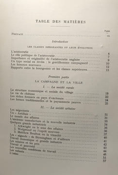 La société anglaise de 1760 à 1810 / série études et méthodes TOME 15. Parreaux André