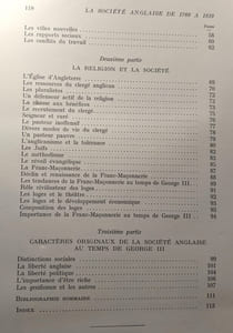 La société anglaise de 1760 à 1810 / série études et méthodes TOME 15