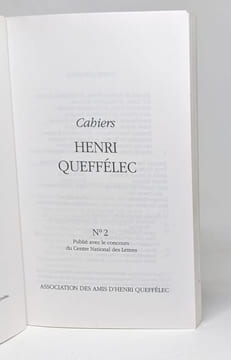 Cahiers - N°2 le cinéma. Henri Queffélec