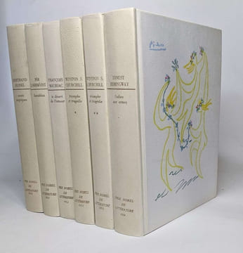 Lot prix nobel de littérature années 1950 aux éditions Rombaldi - (titres voir description). Camus Mauriac Hemingway Laxness Lagerkvist Pasternak ...