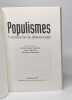 Populismes : L'envers de la démocratie. Collectif Esposito Marie-Claude Laquièze Alain Manigand Christine