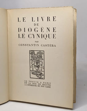 Le livre de Diogène le Cynique. Illustré de cent vingt gravures dessinées d'après l'antique. Constantin Castéra