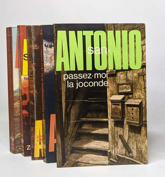 Lot de 5 romans San-Antonio: Zéro pour la question / Un os dans la noce / Mes hommages à la donzelle / Passez-moi la joconde / Un éléphant ça trompe. ...