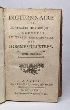 Dictionnaire des portraits historiques anecdotes et traits remarquables des hommes illustres - trois volumes. undefined