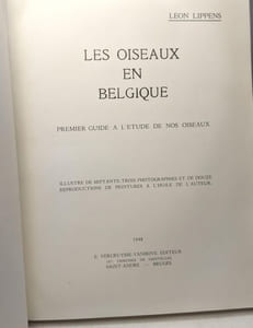 Les oiseaux en Belgique - premier guide à l'étude de nos oiseaux