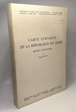 Carte éthnique de la république du Zaïre - quart sud-ouest. Boone Olga