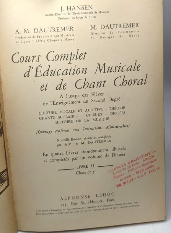 Théorie complète de la musique (2 volumes)