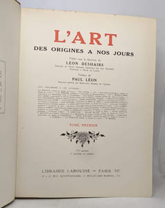 L'art des origines à nos jours en 2 tomes