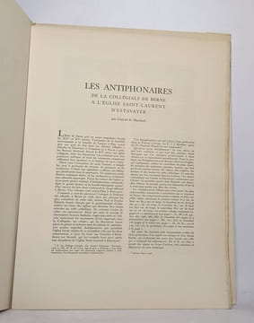 Les antiphonaires d'estavayer-le-lac. De Mandach Conrad