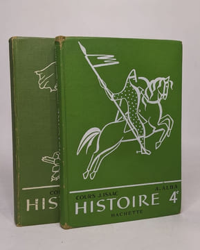 Lot de 2 "Cours d'histoire Jules Isaac ": le moyen age-classe de quatrième / de la révolution de 1789 à la révolution de 1848-classe de seconde. Alba ...