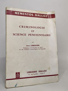 Criminologie et science pénitentiaire