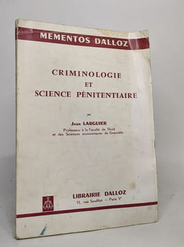 Criminologie et science pénitentiaire. Larguier Jean