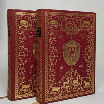 Fables de La fontaine - tomes I et II - avec les figures d'Oudry (parues dans l'édition Desaint et Saillant de 1755). Jean De La Fontaine