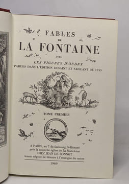 Fables de La fontaine - tomes I et II - avec les figures d'Oudry (parues dans l'édition Desaint et Saillant de 1755). Jean De La Fontaine
