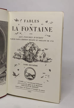 Fables de La fontaine - tomes I et II - avec les figures d'Oudry (parues dans l'édition Desaint et Saillant de 1755). Jean De La Fontaine