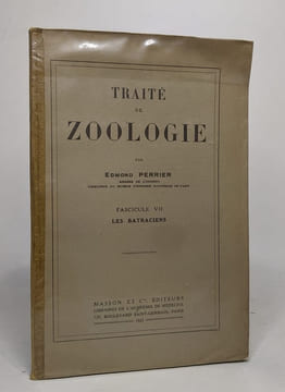 2 volumes du Traité de zoologie - Fascicule II / Fascicule VII les batraciens. Perrier Edmond