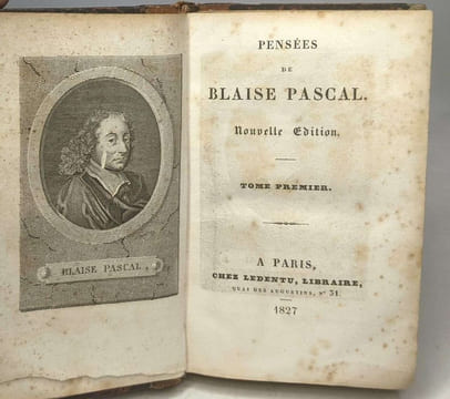 Pensées de Blaise Pascal - nouvelle édition - TOME PREMIER - 1827. Pascal