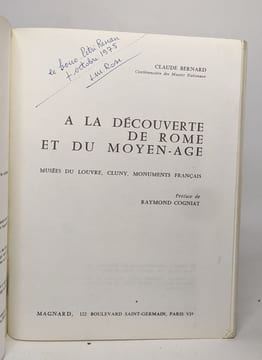 À la découverte de rome et du moyen âge. bernard Claude