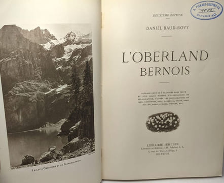 L'Oberland Bernois - 2e édition. Baud-Bovy Daniel