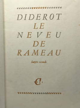 Le neveu de Rameau - satyre seconde. Diderot