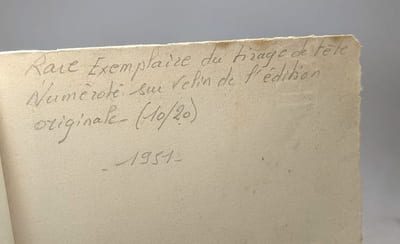 Le feu de l'Etna - exemplaire numéroté sur velin de l'édition originale (10/20)