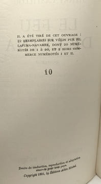 Le feu de l'Etna - exemplaire numéroté sur velin de l'édition originale (10/20). castillou henry