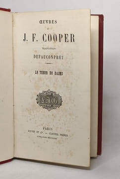 Oeuvres de J. F. Cooper - le tueur de daims. Cooper J. F