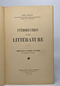 Introduction à la littérature
