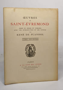 Oeuvres de saint-évremond - tome deuxième