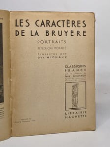 Les caractères de la bruyère - portraits et réflexions morales