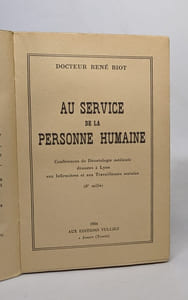 Au service de la personne humaine