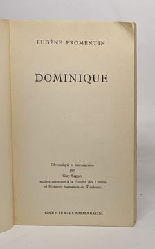 Dominique. Fromentin Eugène