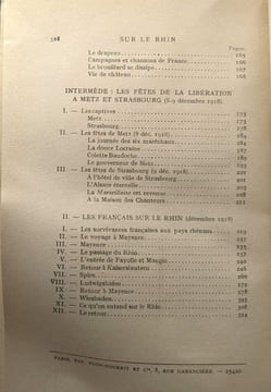 SUR LE RHIN. Le Rhin romantique (octobre novembre 1905) les fêtes de la libération à Strasbourg et à Metz (8-9 décembre 1918) les français sur le Rhin ...