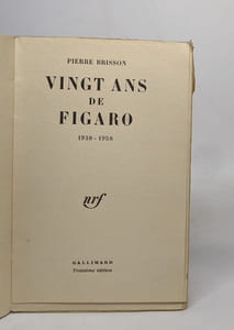 Vingt ans de figaro (1938-1958)