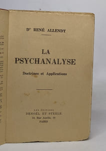La psychanalyse: doctrines et applications