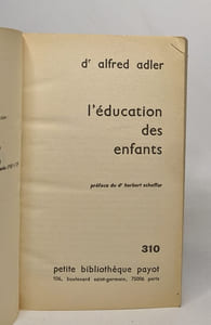 Education des enfant 310p 120493 (P B P)
