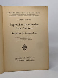 Expression du caractère dans l'écriture- Technique de la graphologie