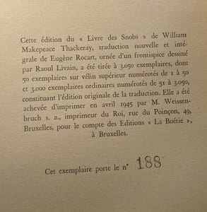 Le livre des snobs