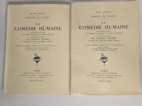 Lot de 40 "oeuvres complètes de Honoré de Balzac": La comédie humaine (33 tomes voir description) / Oeuvres diverses tomes I-II-III / Théâtre tomes ...