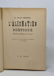 L'aliénation poétique Rimbaud Mallarmé Proust