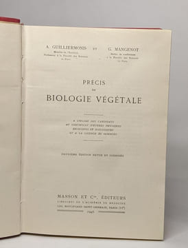 Précis de biologie végétale. Mangenot Guillermond