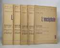 Lot de 5 numéros de "L'Encéphale. Journal de Neurologie et de Psychiatrie": année 1950 n°2-3 / année 1952 n°2-3-4. Lhermitte Delay Baruk Pichot ...