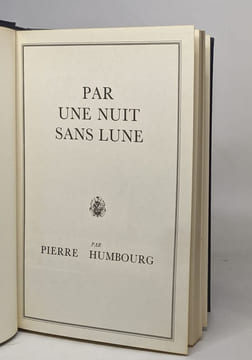 Par une nuit sans lune. Humbourg Pierre